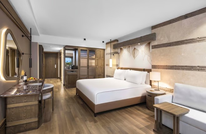 Luxurious rooms at the Kempinski hotel