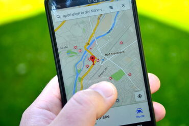 A phone screen showing a trip planner map