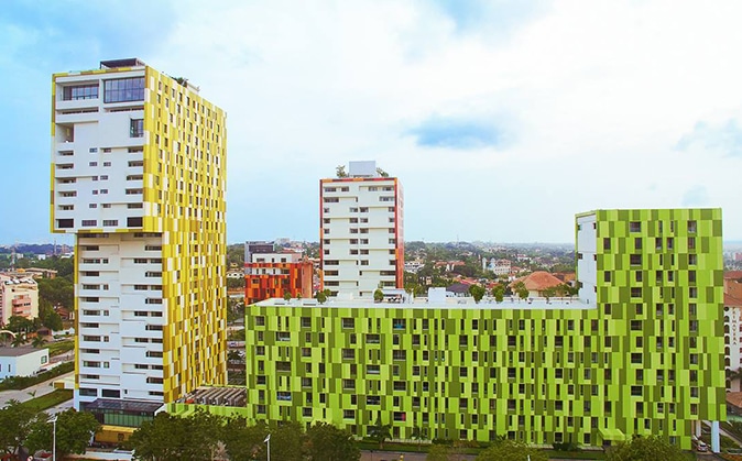 Villagio apartments in Accra as seen from Dzorwulu West