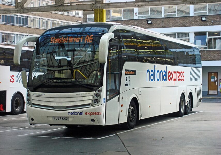 A National Express bus for route A6 in London
