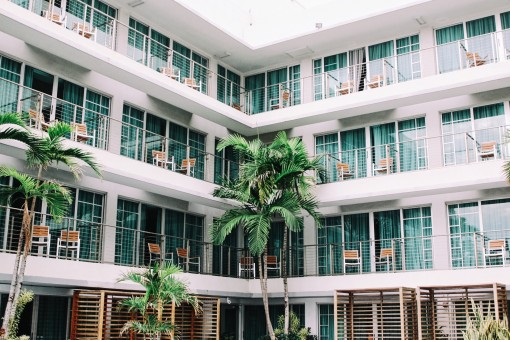 A block of one room apartments