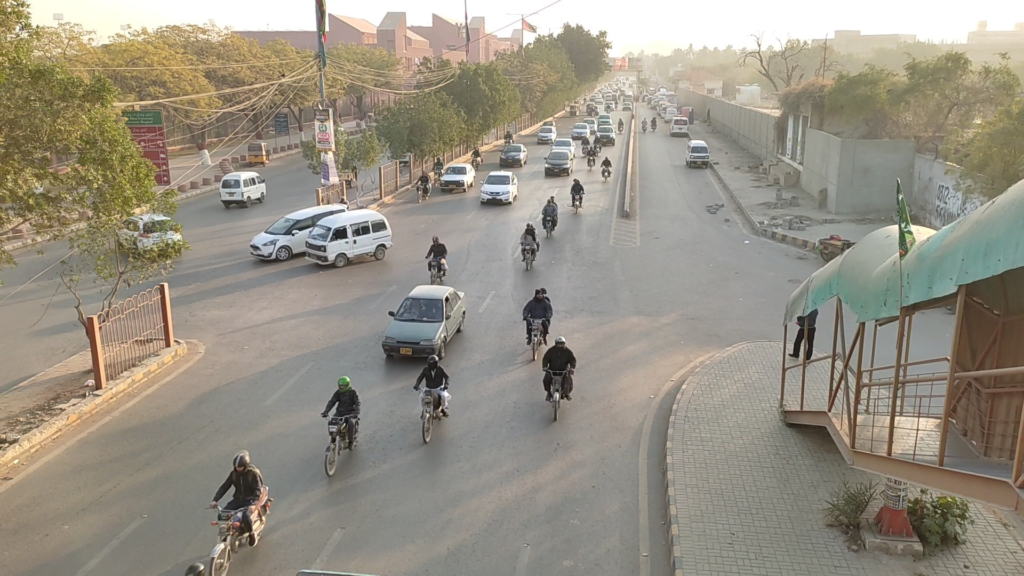 A street view from a smart density-based traffic signal system