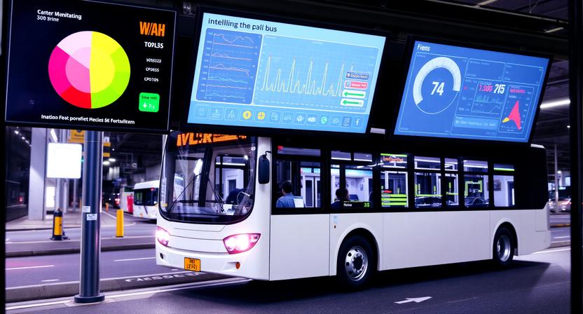 An exlainer showing intelligent bus monitoring and management system