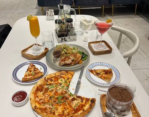 Breakfast on a table