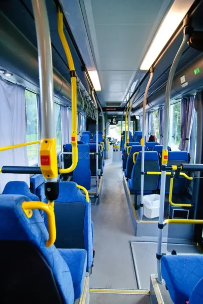 Seats of a transit bus