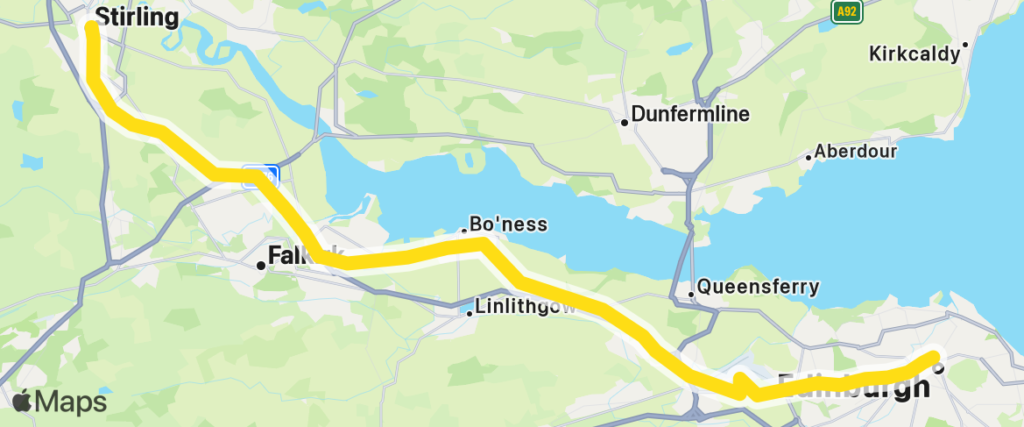 The Scottish Citylink 900 bus route